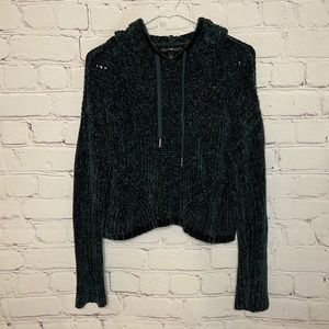 Derek Heart Green Long Sleeve Knit Hoodie